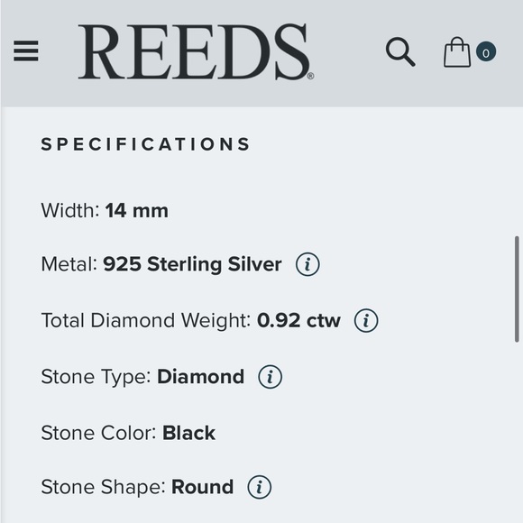 David Yurman Pavé Cufflinks with Black Diamonds sterling silver - Picture 8 of 8